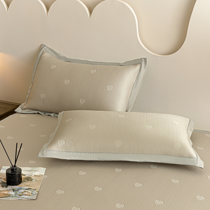 91家纺网 家纺一手货源 找家纺 阿亮家居 2025新款凉席凉豆豆软席床席款 心相印-玉石咖