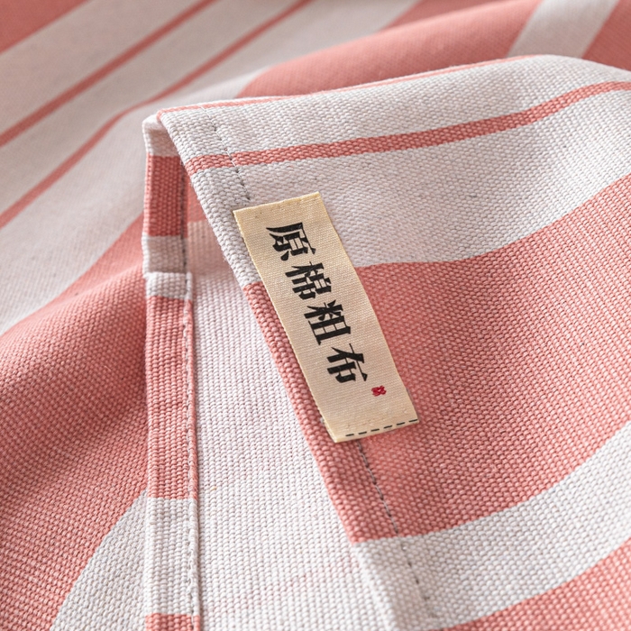 91家纺网 家纺一手货源 找家纺 阿亮家居 2025新款原棉老粗布床单系列 素雅红