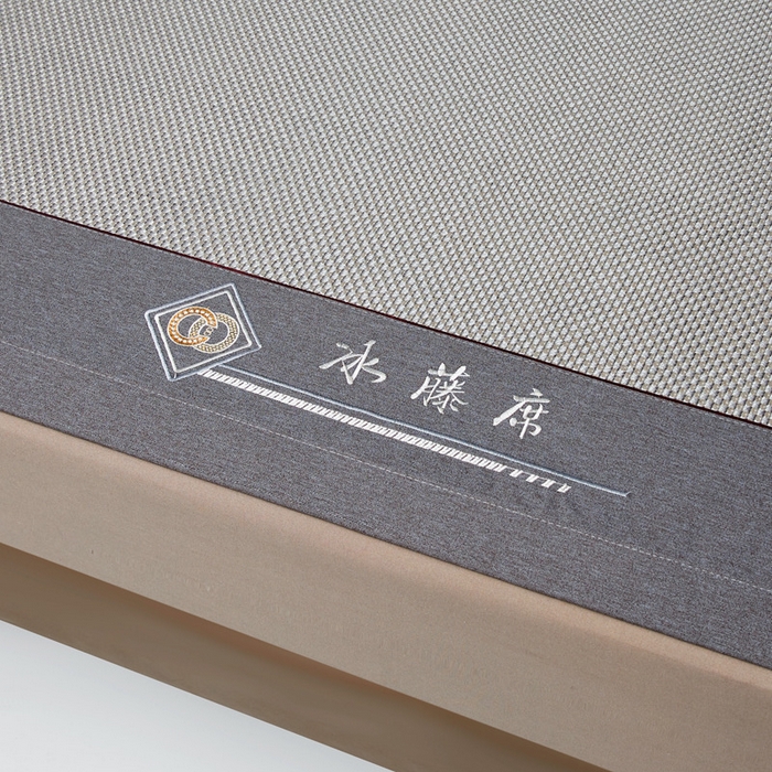 91家纺网 家纺一手货源 找家纺 琪琪阁 2026新款冰藤三明治凉席 星星-浅灰