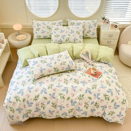 91家纺网 家纺一手货源 找家纺 铭浩 2025新款全棉印花四件套 恐龙宝贝