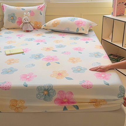 91家纺网 家纺一手货源 找家纺 （总）拾物记 2025新款A类无荧光全喷气全棉12868单床笠