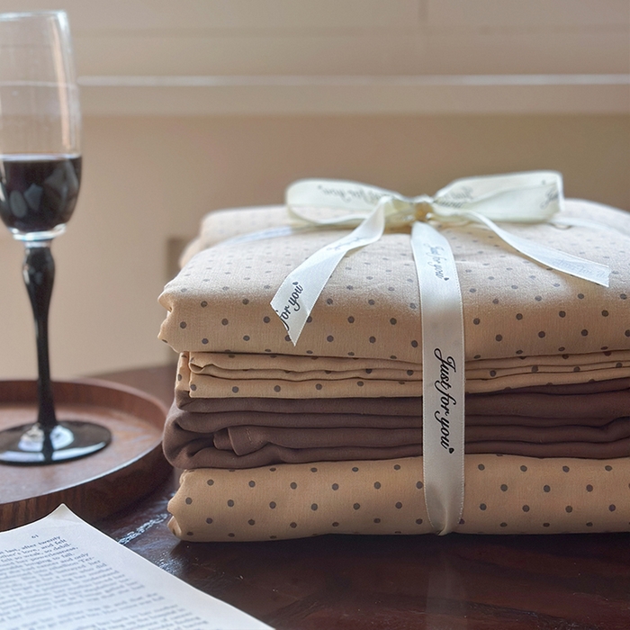 91家纺网 家纺一手货源 找家纺 吉象双层纱叠拍四件套 波尔圆舞-咖