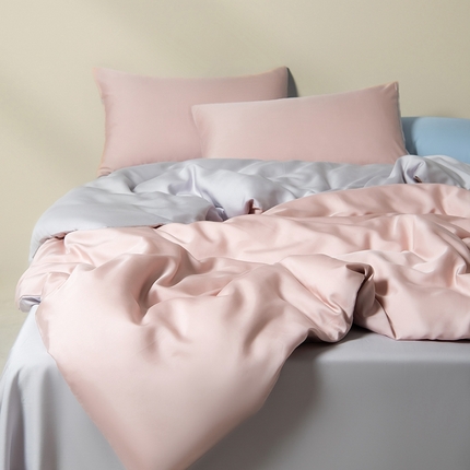 91家纺网 家纺一手货源 找家纺 Mr.pig猪先生水洗棉 2025新款莱赛尔天丝四件套-风格二 伊连青-气质灰