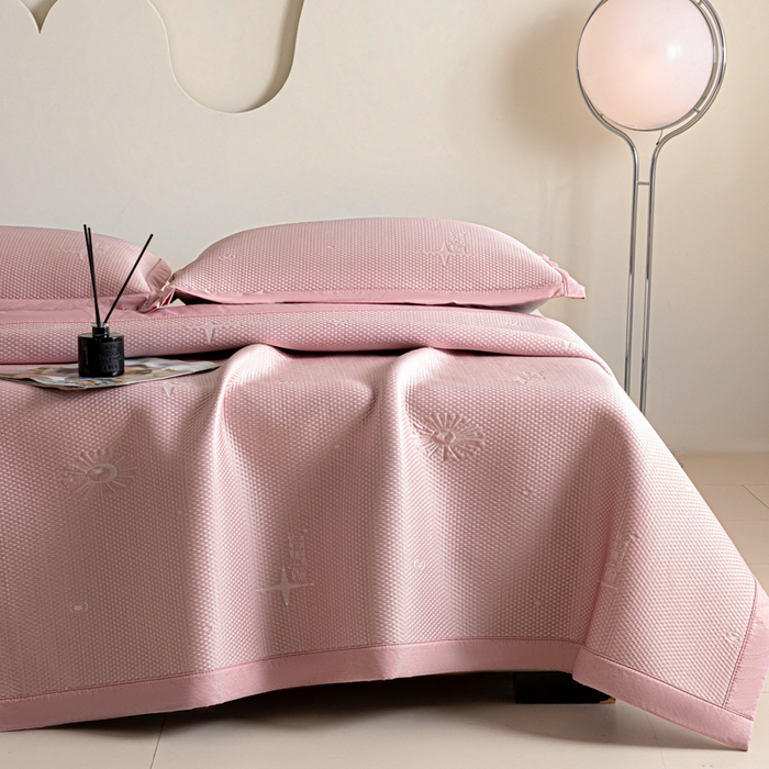 91家纺网 家纺一手货源 找家纺 阿亮家居 2025新款凉席凉豆豆软席床席款 爱丽丝-樱花粉