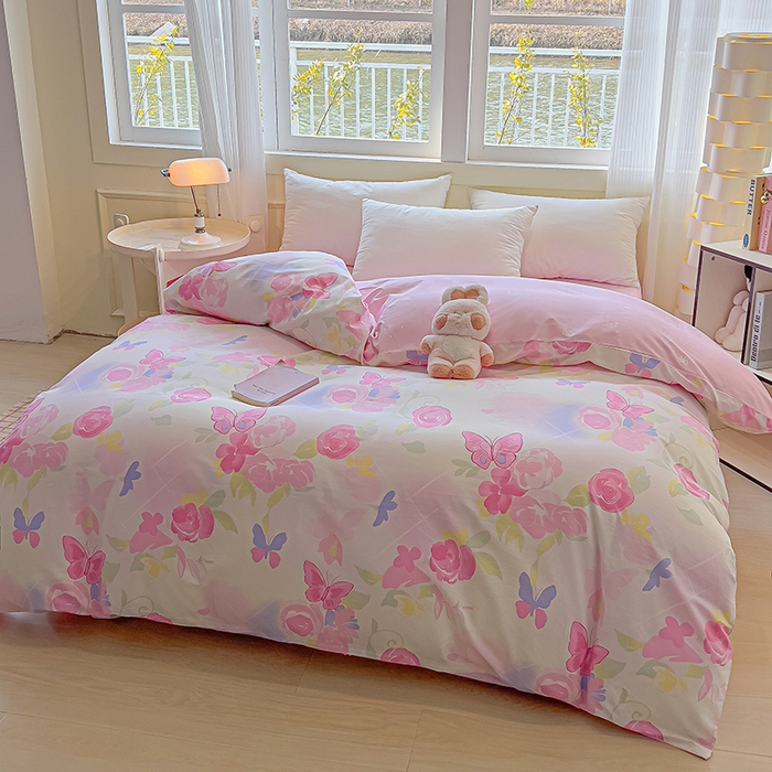 91家纺网 家纺一手货源 找家纺 拾物记 2025新款A类无荧光全喷气全棉12868单被套 烟雨江南