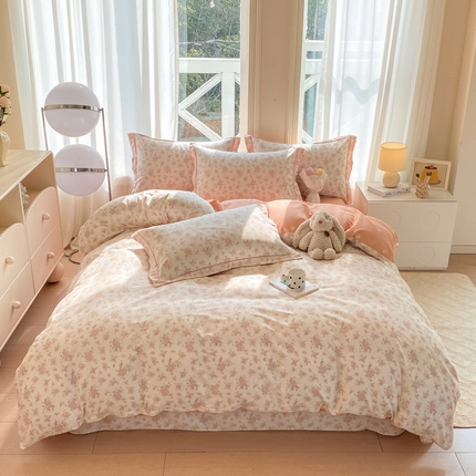 91家纺网 家纺一手货源 找家纺 （总）凌鼎 2025新款13070全棉印花款四件套