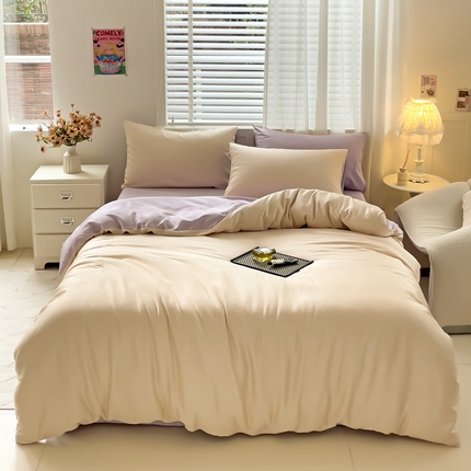 麦瑞2025水洗真丝四件套-梦幻系列 梦幻-星黛紫