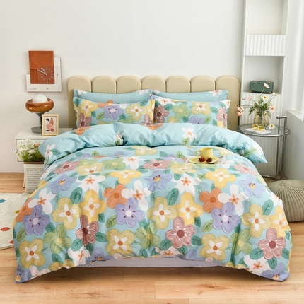 91家纺网 家纺一手货源 找家纺 （总）名优家纺 2025新款A类全棉纯棉韩版印花四件套