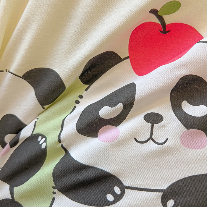 91家纺网 家纺一手货源 找家纺 拾物记 2025新款A类无荧光全喷气全棉12868单床单 熊猫趣事