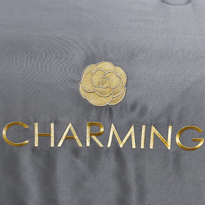 91家纺网 家纺一手货源 找家纺 伊梵居 2025新款水洗真丝刺绣夏被四件套 高级灰+山灰