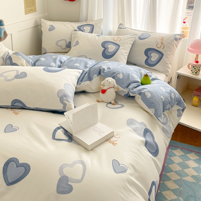 91家纺网 家纺一手货源 找家纺 首尔家纺 2025新款全棉印花四件套小清新系列 小欣喜