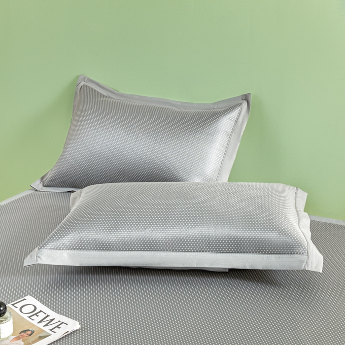 91家纺网 家纺一手货源 找家纺 阿亮家居 2025新款凉席碳光席冰丝席三件套 漫天星-灰