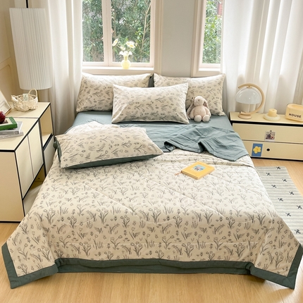寐眠 2025新款全棉印花夏被 夏被四件套 荒野