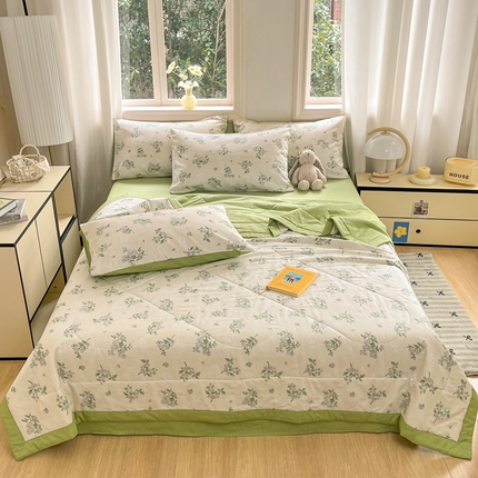91家纺网 家纺一手货源 找家纺 寐眠 2025新款全棉印花夏被 夏被四件套 半夏