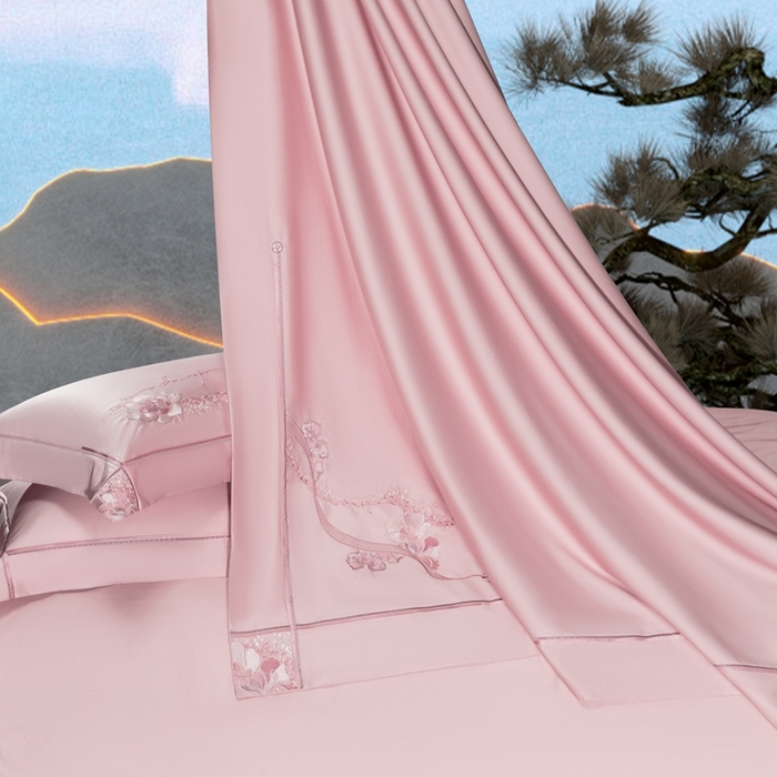 91家纺网 家纺一手货源 找家纺 （总）高大尚婚庆馆 2025新款长绒棉高端绣花四件套-罗曼蒂