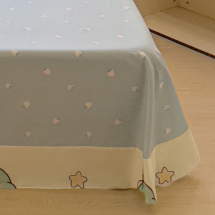 91家纺网 家纺一手货源 找家纺 拾物记 2025新款A类无荧光全喷气12868全棉B版单床单 恐龙乐园B版