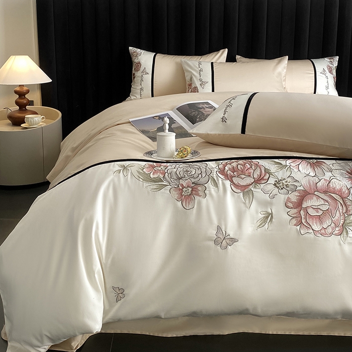 91家纺网 家纺一手货源 找家纺 优悦生活馆 2025新疆长绒棉花团锦簇四件套【价领券后标准不低于268】 花团锦簇-花田米