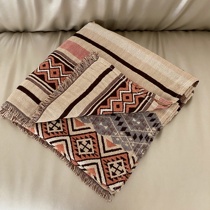 91家纺网 家纺一手货源 找家纺 （总）麻依 2025新款全棉纱布披肩浴巾旅行毯