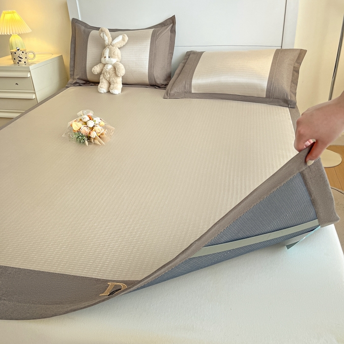 91家纺网 家纺一手货源 找家纺 阿亮家居 2025新款印花冰藤席凉席 雅典娜