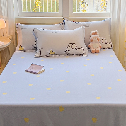 91家纺网 家纺一手货源 找家纺 （总）拾物记 2025新款A类无荧光全喷气12868全棉B版单床单