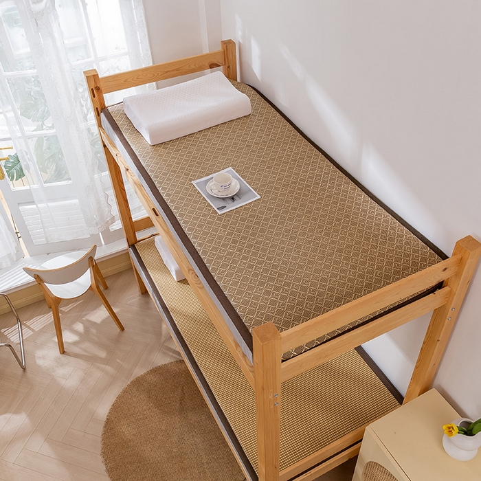 91家纺网 家纺一手货源 找家纺 阿亮家居 2025新款包边工艺凉感冰藤地铺睡垫系列凉席地垫 三角冰藤