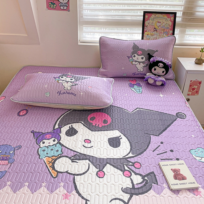 91家纺网 家纺一手货源 找家纺 （总）金爱家 2025新款三丽鸥乳胶凉席大版床笠款