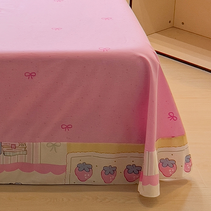 91家纺网 家纺一手货源 找家纺 拾物记 2025新款A类无荧光全喷气12868全棉B版单床单 萌宠日记B版