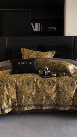 91家纺网 家纺一手货源 找家纺 （总）馨蕊家居 2025春夏新品高奢典藏活性数码印花新品四件套