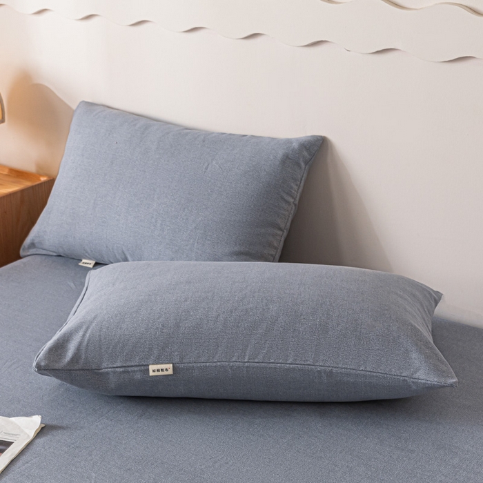 91家纺网 家纺一手货源 找家纺 阿亮家居 2025新款原棉老粗布床单系列 绅士灰