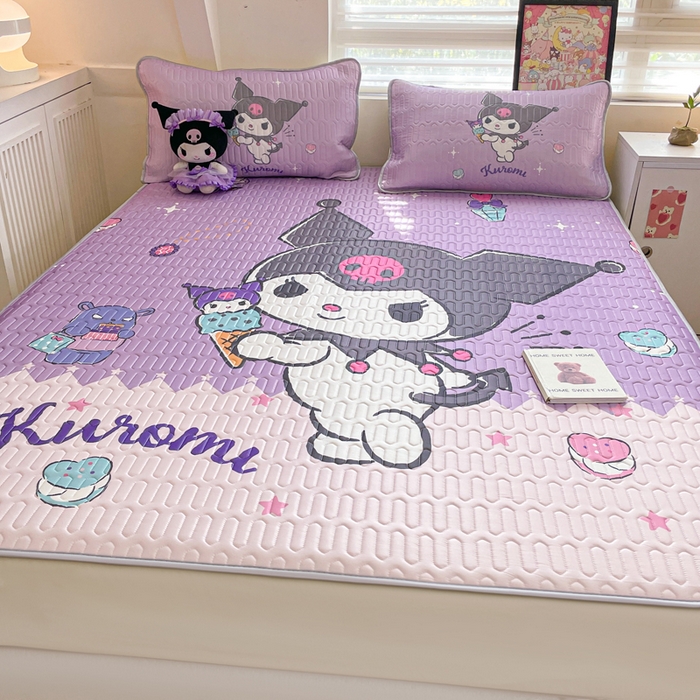 91家纺网 家纺一手货源 找家纺 （总）金爱家 2025新款三丽鸥乳胶凉席大版床笠款