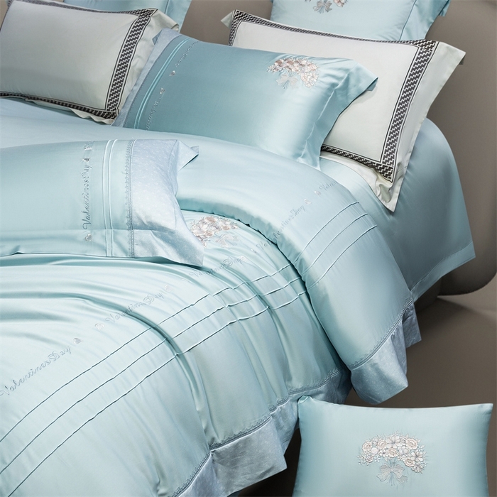 91家纺网 家纺一手货源 找家纺 高大尚婚庆馆 2025新款高端绣花四件套-艾莎 艾莎-水晶兰