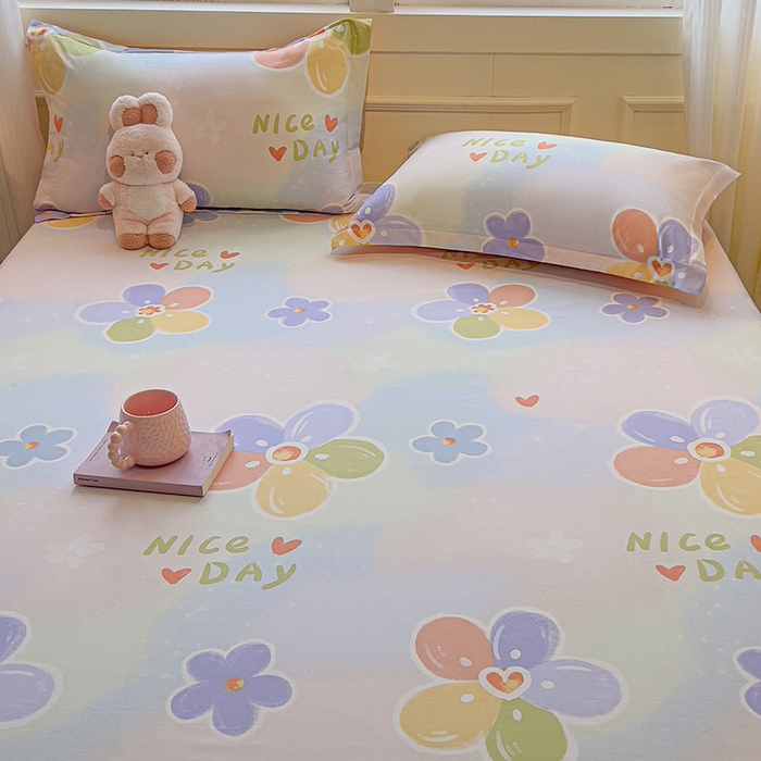 91家纺网 家纺一手货源 找家纺 拾物记 2025新款A类无荧光全喷气全棉12868单床单 陌上花