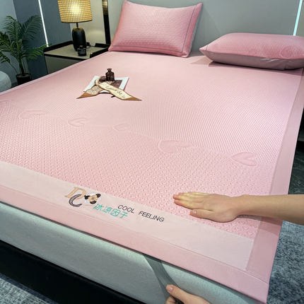 （总）阿亮家居 2025新款刺绣款凉豆豆凉席