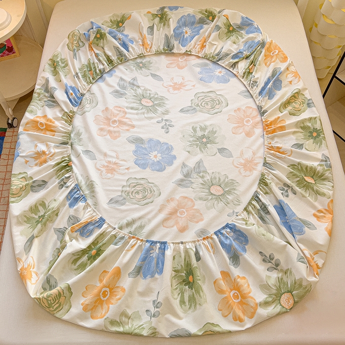 91家纺网 家纺一手货源 找家纺 拾物记 2025新款A类无荧光全喷气全棉12868单床笠 南笙梦境