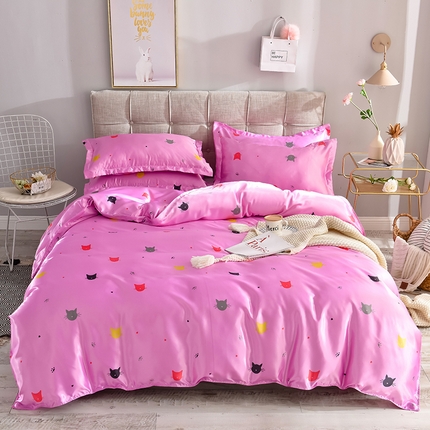 91家纺网 家纺一手货源 找家纺 （总）经年 2025新款丝绸印花冰丝四件套