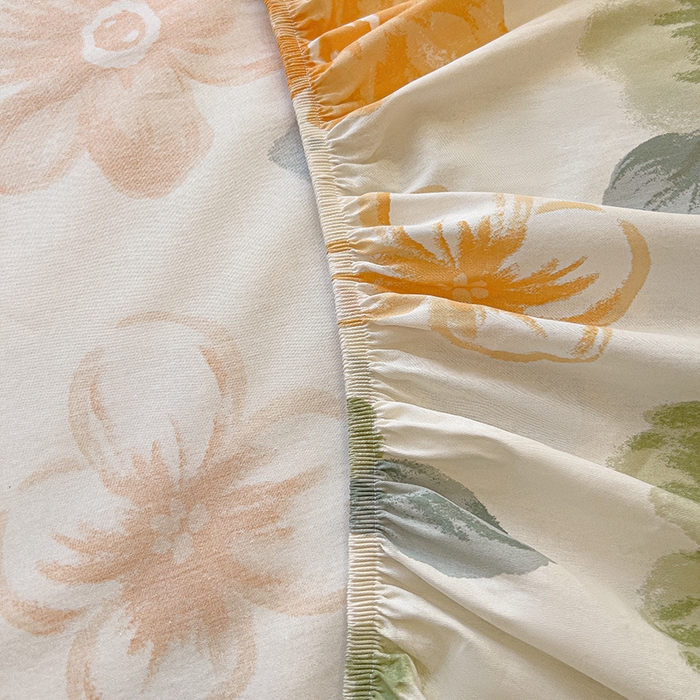 91家纺网 家纺一手货源 找家纺 拾物记 2025新款A类无荧光全喷气全棉12868单床笠 南笙梦境