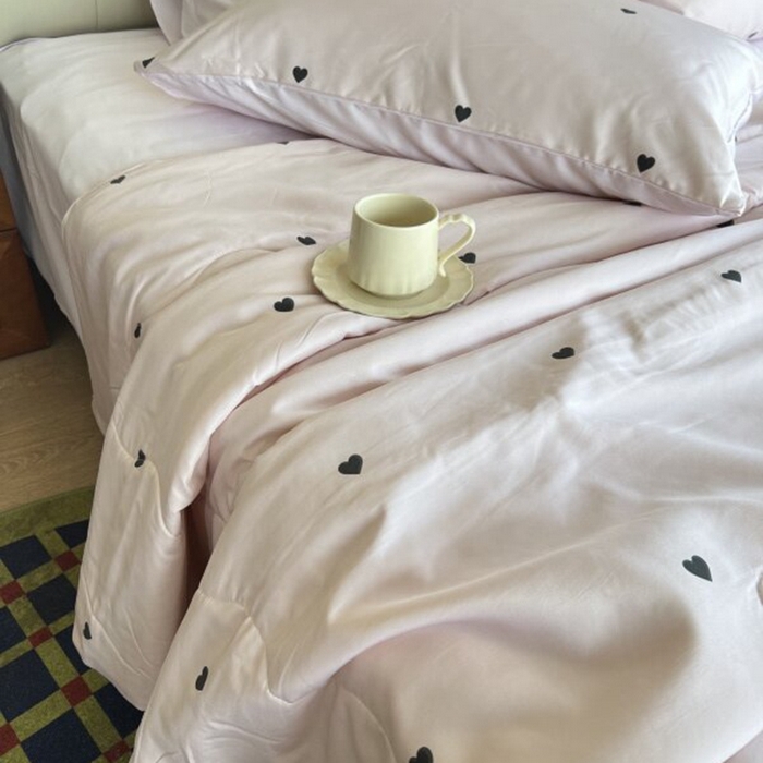 91家纺网 家纺一手货源 找家纺 （总）棉生活家纺 2025新款ins小清新水洗冰丝夏被四件套
