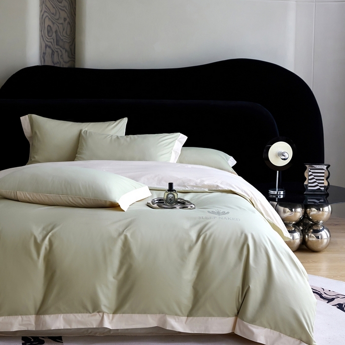 91家纺网 家纺一手货源 找家纺 金奇达家纺 2025春夏新款【特洛伊】红金裸盖™棉全棉纯棉红金裸盖棉四件套标准号全网控价（折后券后）不低于199元） 特洛伊-青柠