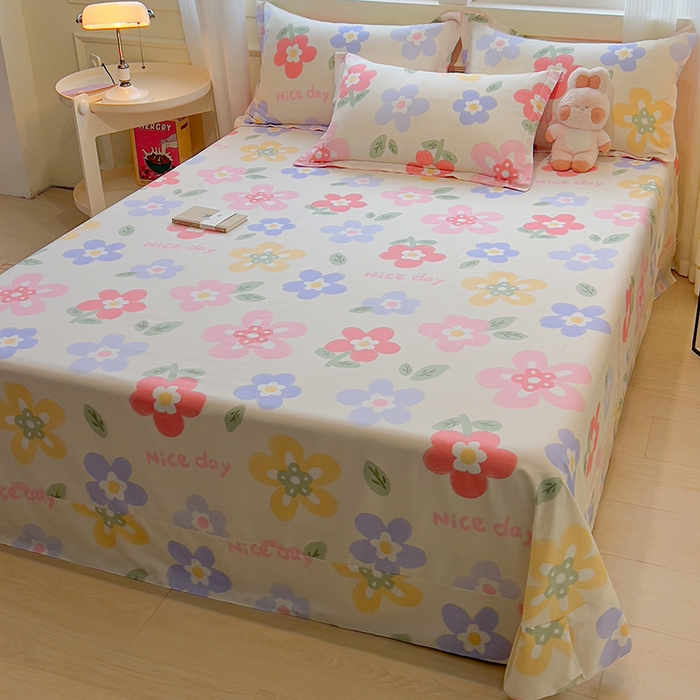 91家纺网 家纺一手货源 找家纺 拾物记 2025新款A类无荧光全喷气全棉12868单床单 繁花集