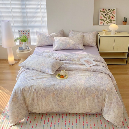 91家纺网 家纺一手货源 找家纺 （总）于果 2025新款全棉双层纱四件套（第三批）