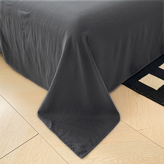 91家纺网 家纺一手货源 找家纺 益多眠 2026新款水洗棉夏被四件套 豆沙+深灰