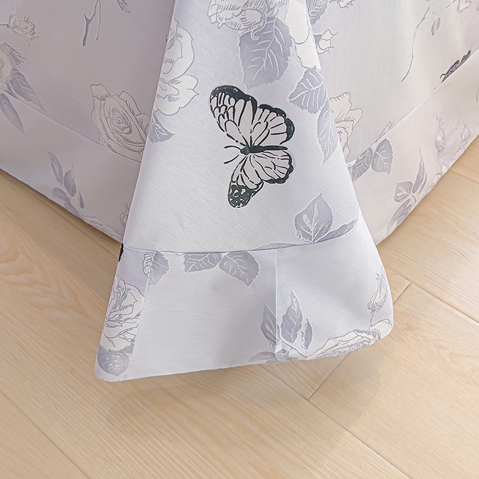 91家纺网 家纺一手货源 找家纺 拾物记 2025新款A类无荧光全喷气全棉12868单床单 蝴蝶飞飞