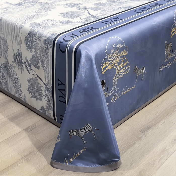 91家纺网 家纺一手货源 找家纺 柏薇 2025新款冰丝床单款凉席三件套系列 梧桐