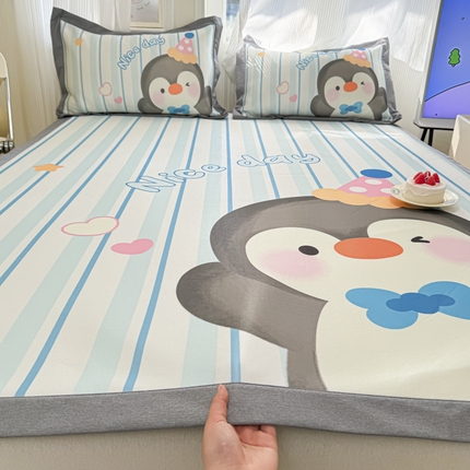 91家纺网 家纺一手货源 找家纺 （总）柒月 2025新款大版数码印花碳光冰丝席