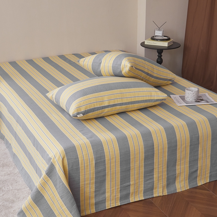 91家纺网 家纺一手货源 找家纺 绒艺席业 2025新款简约原棉印花老粗布床单 温馨