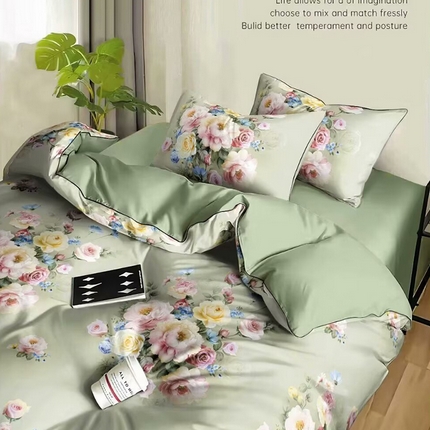 91家纺网 家纺一手货源 找家纺 （总）磨毛世家家纺 2025新款四件套加厚实体花色