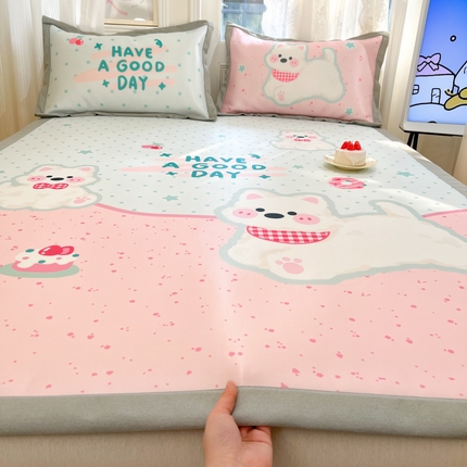 91家纺网 家纺一手货源 找家纺 （总）柒月 2025新款大版数码印花碳光冰丝席