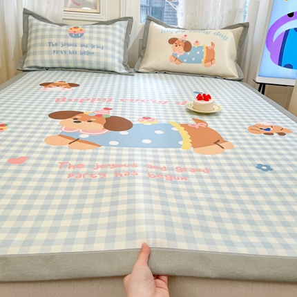 91家纺网 家纺一手货源 找家纺 （总）柒月 2025新款大版数码印花碳光冰丝席