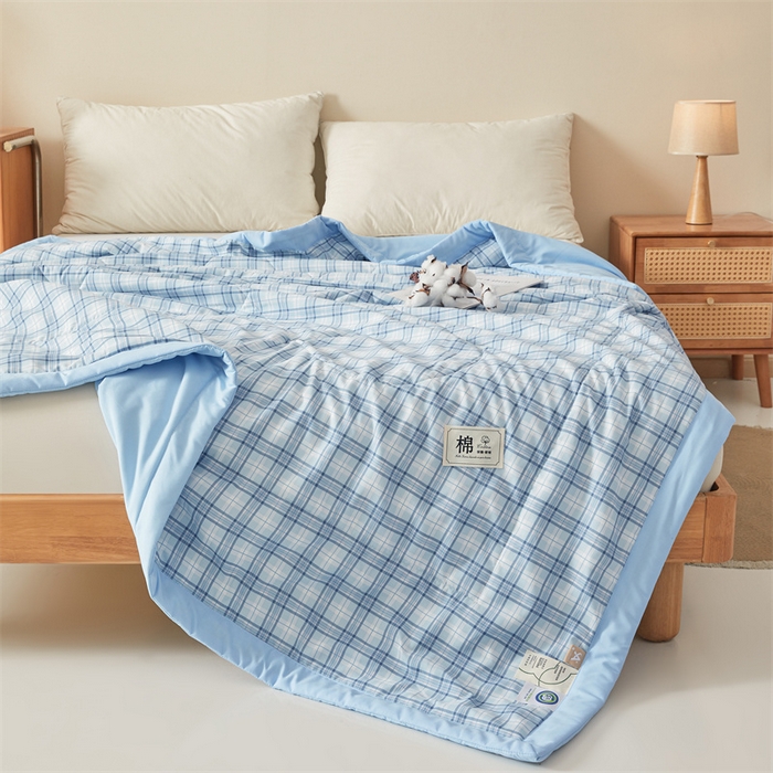 91家纺网 家纺一手货源 找家纺 魅图家纺 2025新款A类云朵棉抗菌棉花夏被 梦雨格