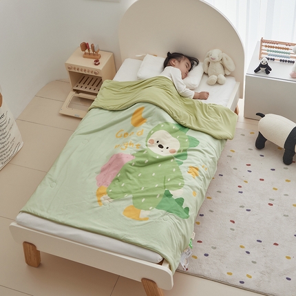 荷马之梦 2025新款大版针织棉凉感丝AB版大豆儿童夏被 睡衣恐龙